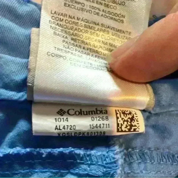 Columbia 100% cotton shorts periwinkle blue size 4 6” inseam pockets - Picture 5 of 6